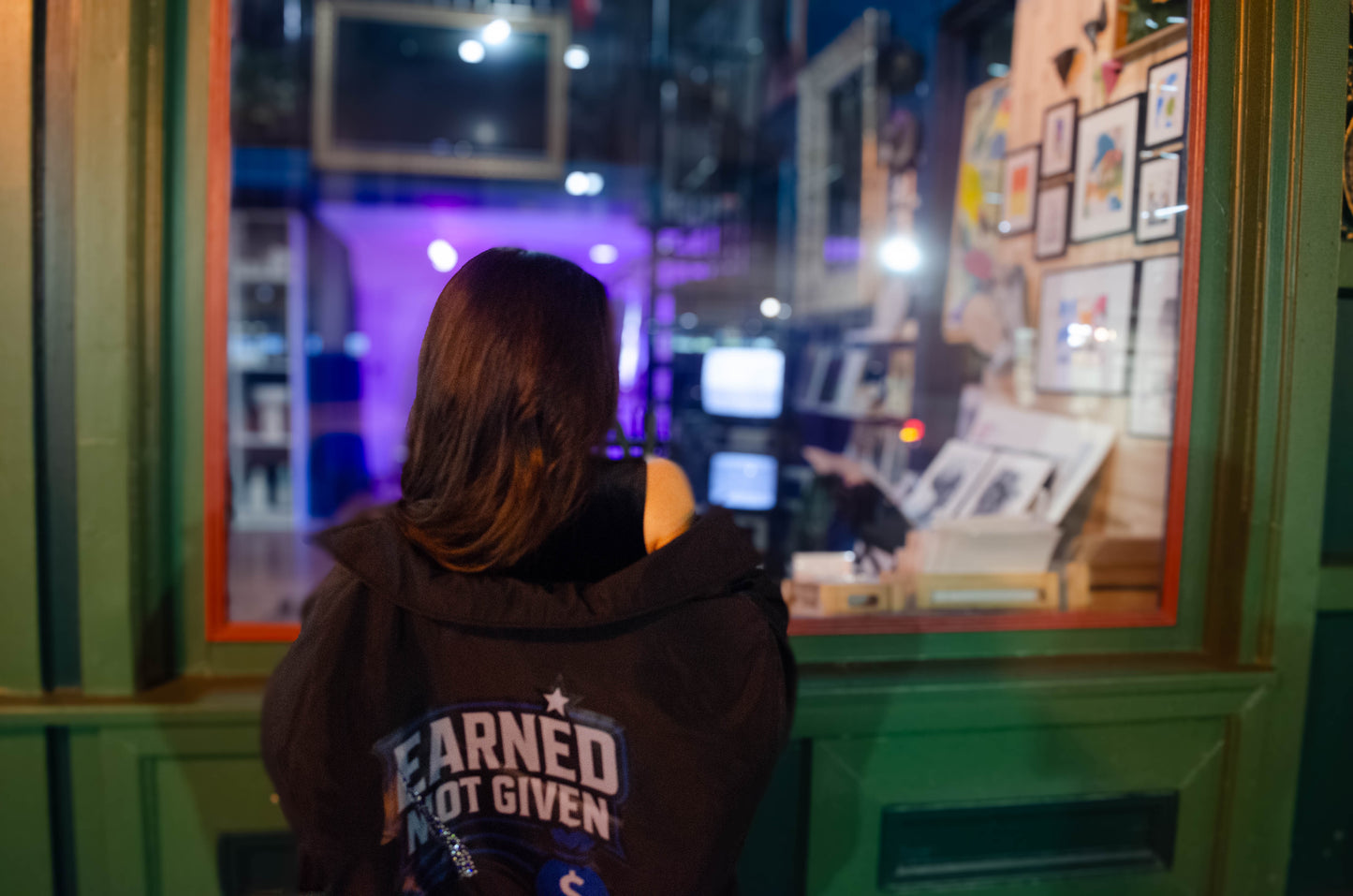 Earned Not Given Varsity Money Bag Jacket